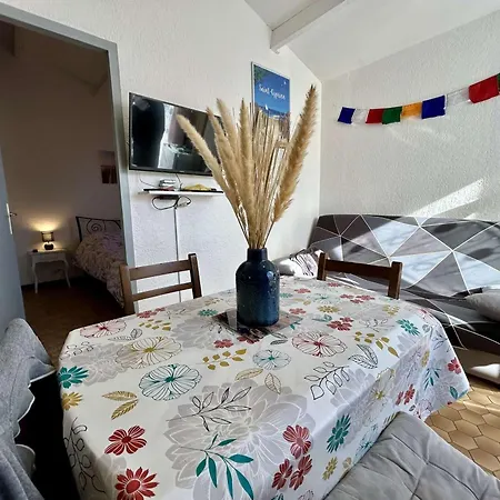 2 Pieces Mezzanine Climatise Avec Terrasse - 450m De La Plage, Parking Inclus, Cyprien - Fr-1-225d-149 Apartment